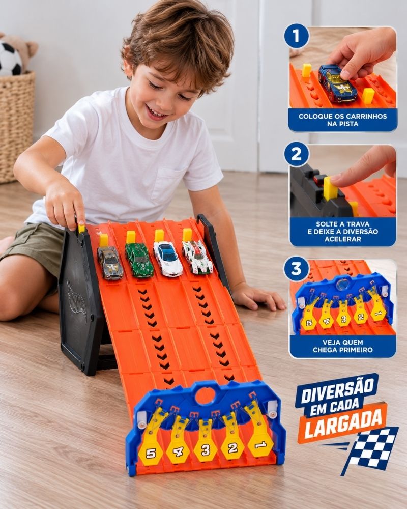 SpeedWheels™ — Pista de Corrida 5 Carrinhos